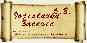 Vojislavka Bačević vizit kartica